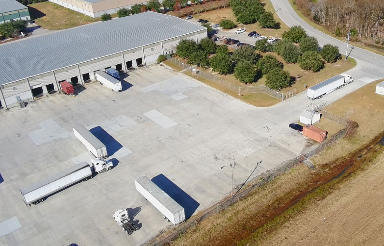 Aerial photo of new CLG Savannah expanded warehouse at 135 Distribution Drive in Savannah, GA