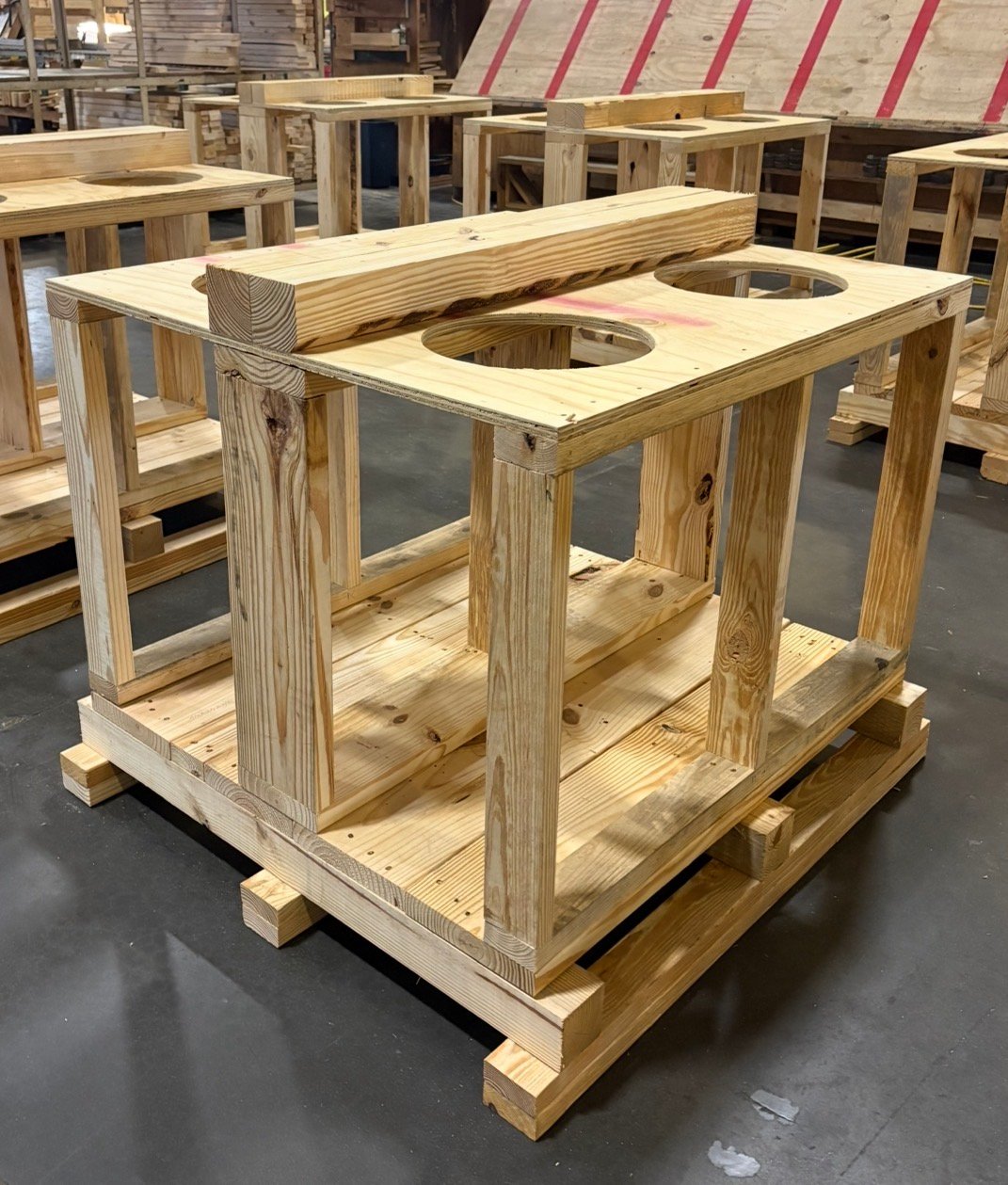 CLG's lightweight, ventilated crates ideal for durable, heavy equipment that requires structural containment without full enclosure.